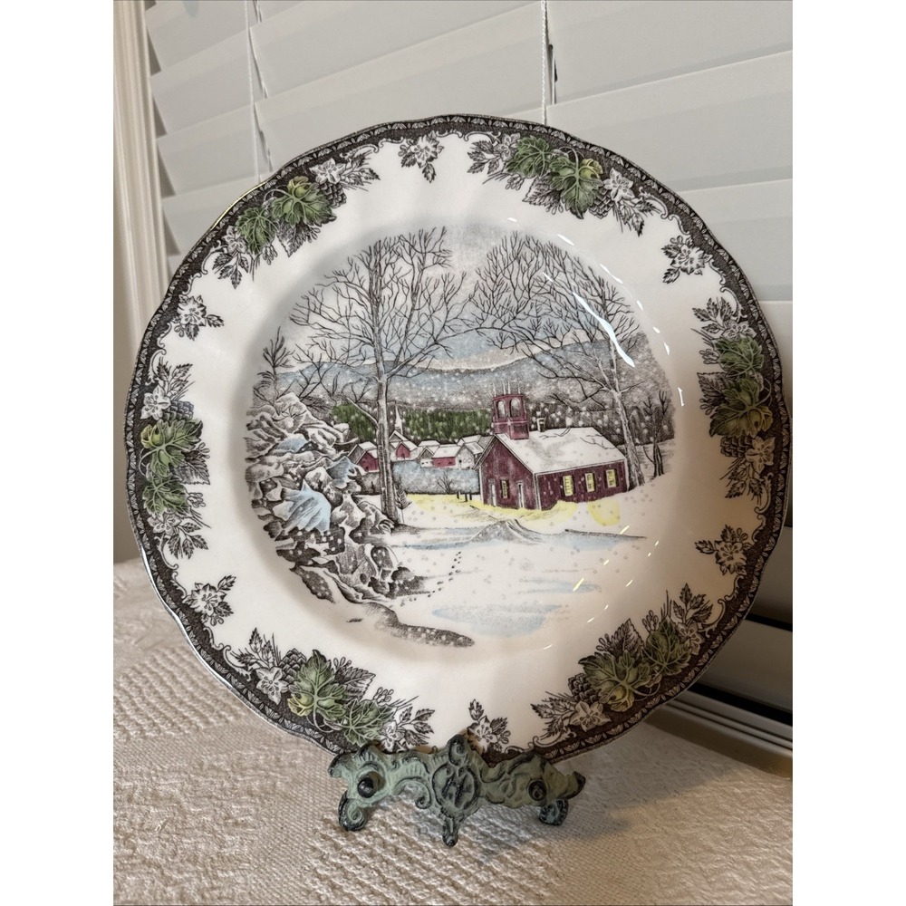 The Friendly Village by Johnson Brothers 10.5" Dinner Plate The School House